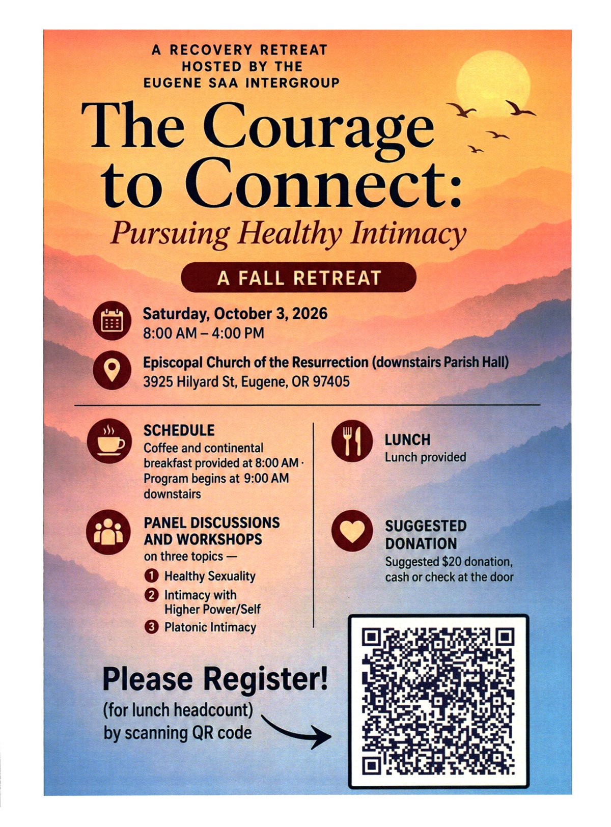 Eugene SAA 2026 Fall Retreat